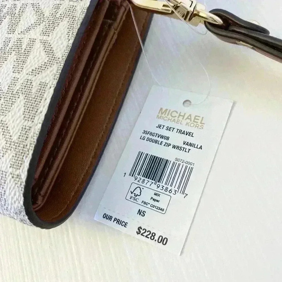 Michael Kors Double Zip Wallet With Wristlet vanilla - Picture 4 of 5